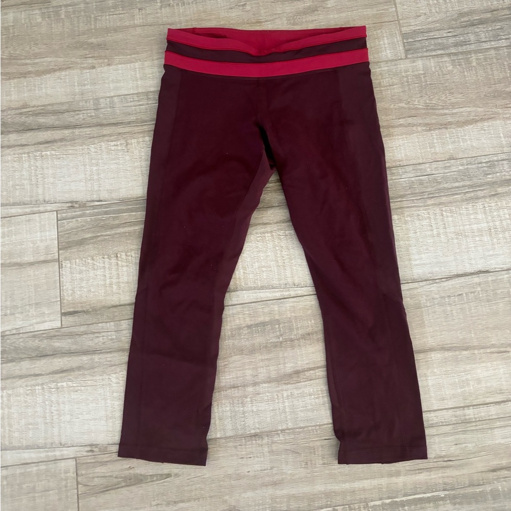 Lululemon maroon leggings Size 8